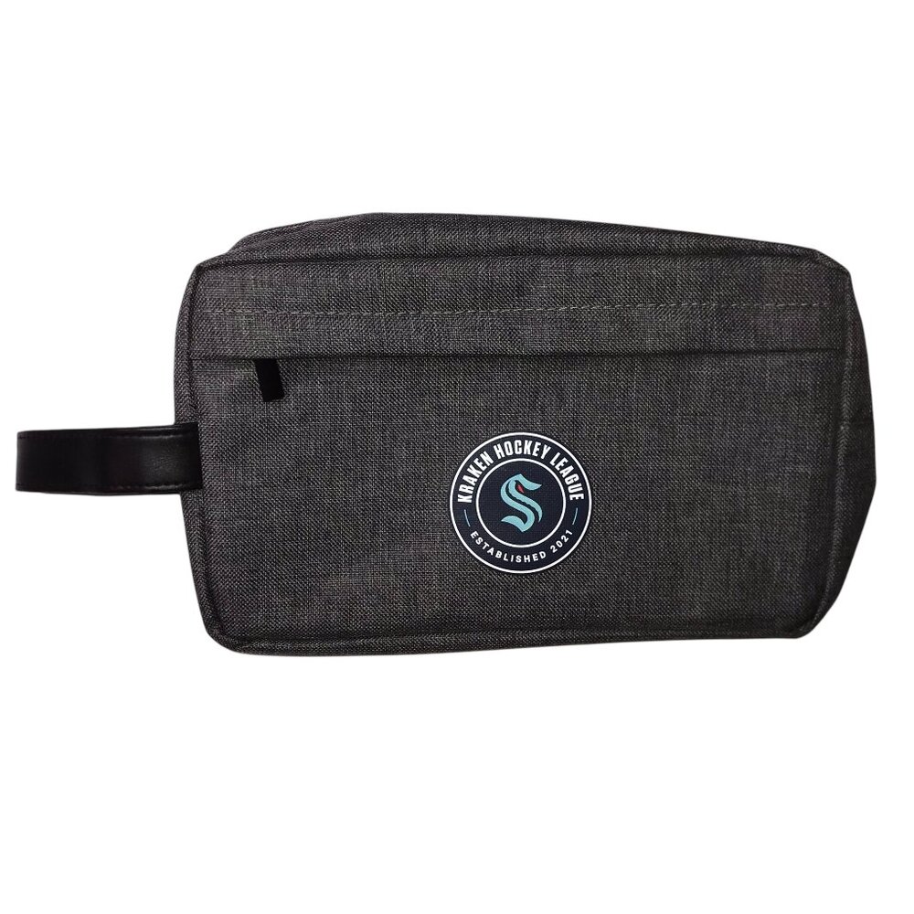 New KRAKEN Seattle Hockey Dopp Kit Zip Bag Travel Pouch